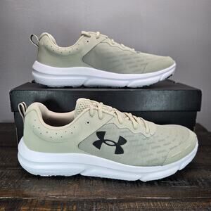NEW Under Armour Charged Assert 10 Mens Size 13 Running Shoes Gym Tan Beige